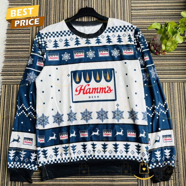 Hamm Beer Cans Holiday Christmas Sweater