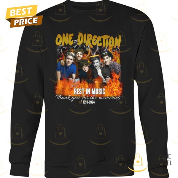 One Direction Rest In Music Thank You For The Memories 1993-2024 Unisex T-Shirt