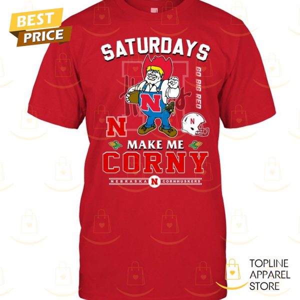 Saturdays Make Me Corny Nebraska Cornhuskers Unisex T-Shirt