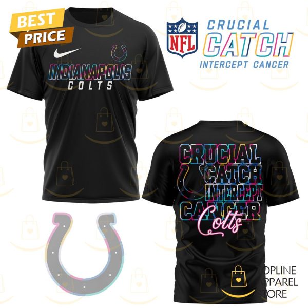 Indianapolis Colts Crucial Catch Intercept Cancer 3D T-Shirt