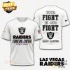 Las Vegas Raiders – Your Fight Is Our Fight Beat Cancer 3D T-Shirt – Black