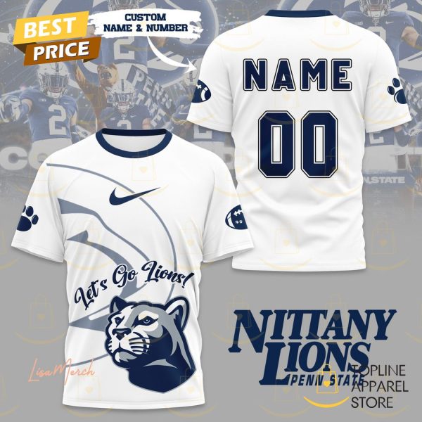 Personalized Penn State Nittany Lions – Lets Go Lions 3D T-Shirt