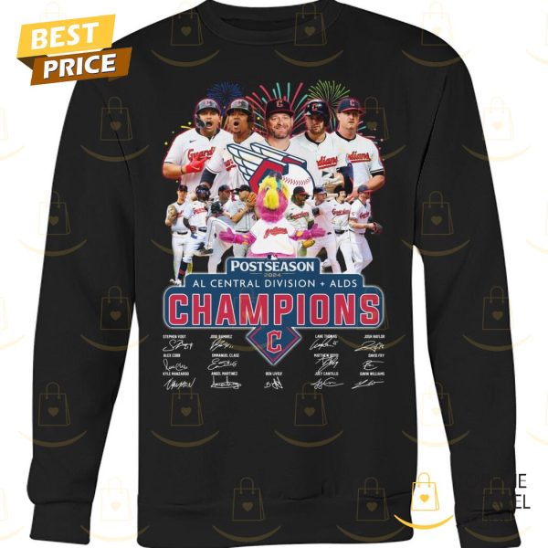 Postseason AL Central Division – ALDS Champions Cleveland Guardians Signature Unisex T-Shirt