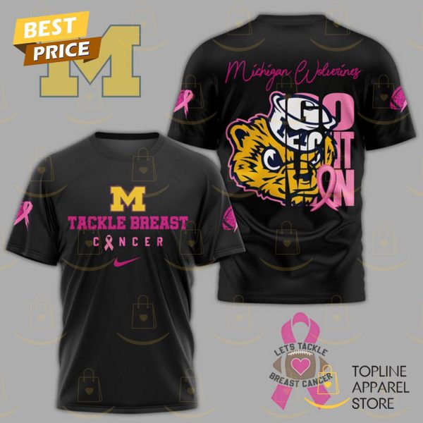 Michigan Wolverines Tackle Breast Cancer 3D T-Shirt – Black