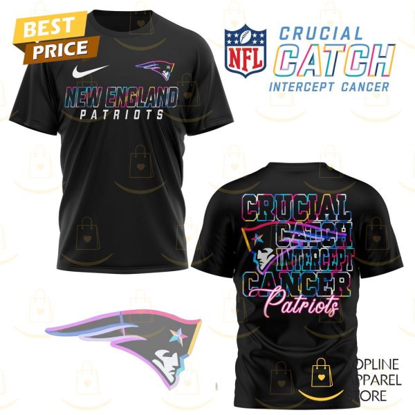 New England Patriots Crucial Catch Intercept Cancer 3D T-Shirt