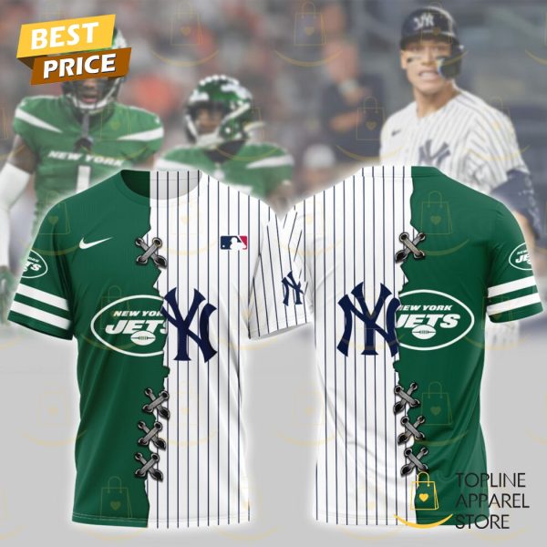 New York Jets x New York Yankees Design 3D T-Shirt