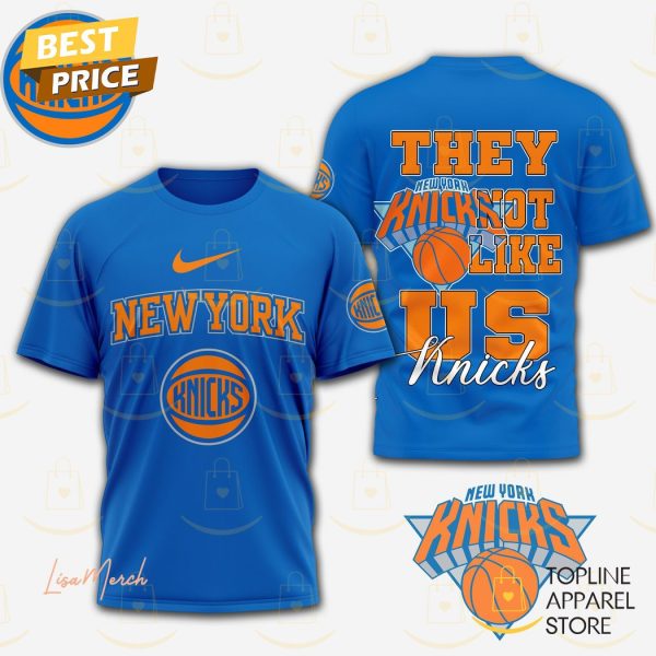 New York Knicks  – They Not Like Us 3D T-Shirt – Blue