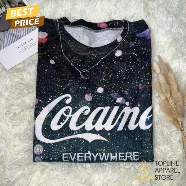 Cocaine Everywhere Cat With Snow Christmas Sweater