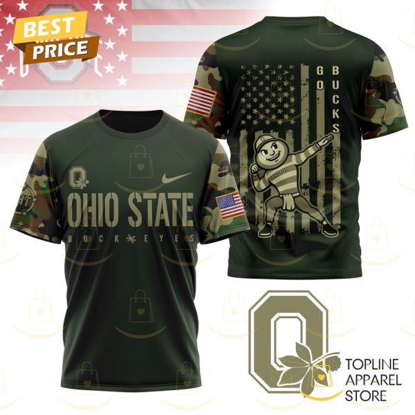 Ohio State Buckeyes Go Bucks 3D T-Shirt