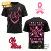 New Orleans Saints Tackle Breast Pink Out Saints 3D T-Shirt