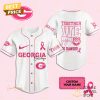 Personalized Arkansas Razorbacks Together We Fight Baseball Jersey – Pink