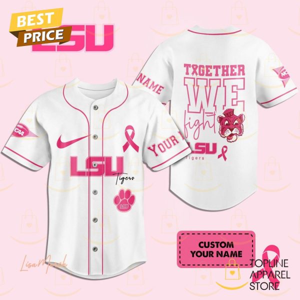 Personalized LSU Tigers Together We Fight Baseball Jersey