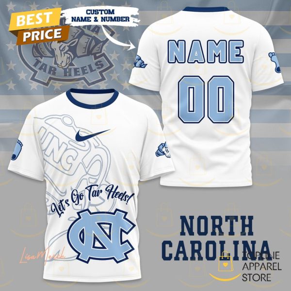 Personalized North Carolina Tar Heels – Let Go Tar Heels 3D T-Shirt