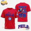 Philadelphia 76ers – They Not Like Us 3D T-Shirt – Blue