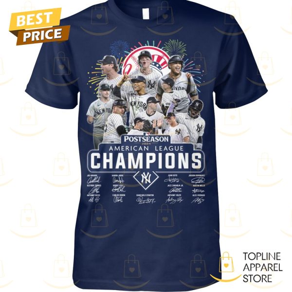 Postseason 2024 American League Champions Signature Unisex T-Shirt