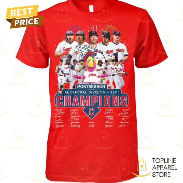 Postseason AL Central Division – ALDS Champions Cleveland Guardians Signature Unisex T-Shirt