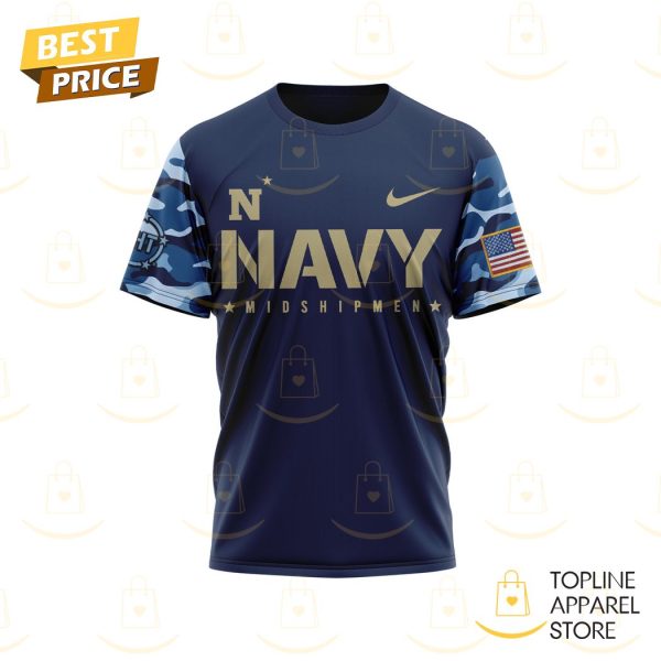 Navy Midshipmen Go Navy 3D T-Shirt