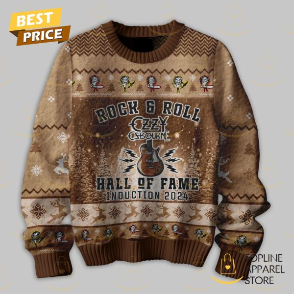 Rock & Roll Ozzy Osbourne Hall Of Fame Induction 2024 Sweater