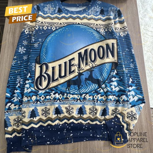 2024 Blue Moon Beer Ugly Christmas Sweater