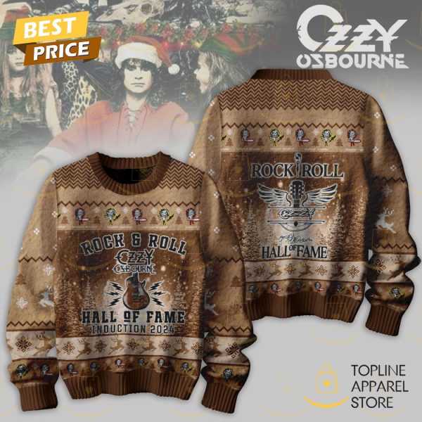 Rock & Roll Ozzy Osbourne Hall Of Fame Induction 2024 Sweater