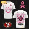 Pittsburgh Steelers Tackle Breast Pink Out Steelers 3D T-Shirt – Black