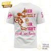 Tackle Cancer Her Fight Is Our Fight Texas Longhorns 3D T Shirt Good one dear