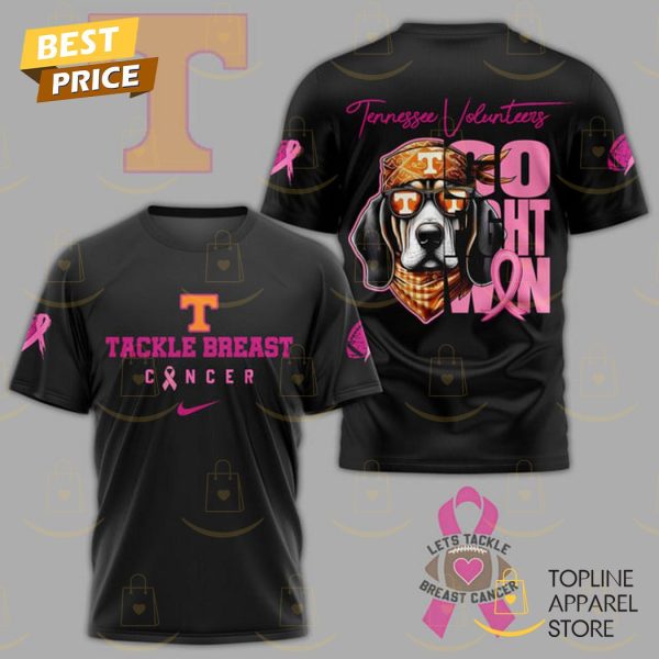 Tennessee Volunteers Tackle Breast Pink – Go Fight Win 3D T-Shirt – Black