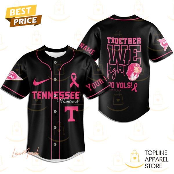 Tennessee Volunteers Together We Fight – Go Vols Baseball Jersey – Black