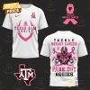 Texas A&M Aggies Tackle Breast Pink Out 3D T-Shirt – Black