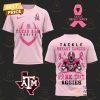 Texas Longhorns Tackle Breast Pink – Go Fight Win 3D T-Shirt – Black