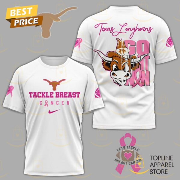 Texas Longhorns Tackle Breast Pink – Go Fight Win 3D T-Shirt