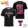 Texas Tech Red Raiders Your Fight Is Our Fight Tackle Cancer 3D T-Shirt – White