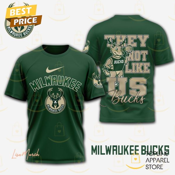 Milwaukee Bucks – They Not Like Us 3D T-Shirt