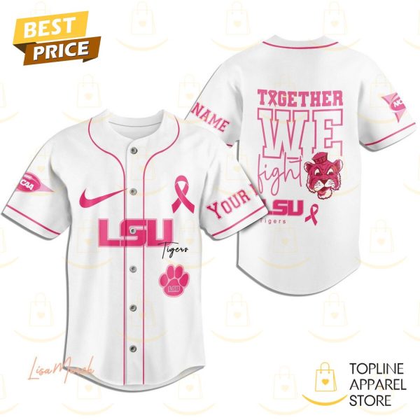 Personalized LSU Tigers Together We Fight Baseball Jersey