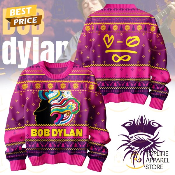 Bob Dylan Design Pink Sweater