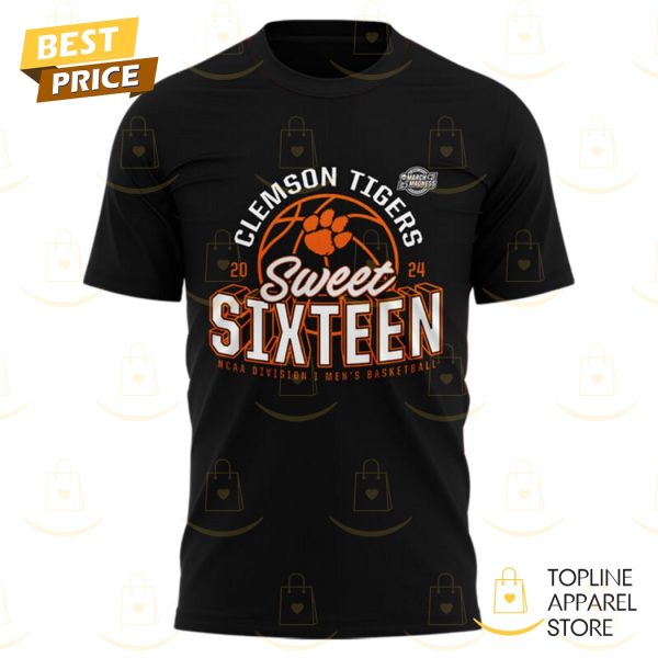 Clemson Tigers Basketball 2024 Sweet Sixteen 3D T-Shirt