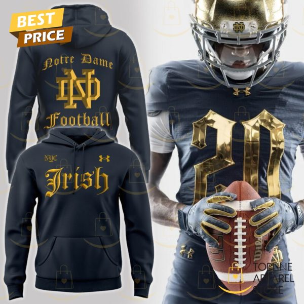 2024 Shamrock Series Notre Dame Fighting Irish Football Design Hoodie