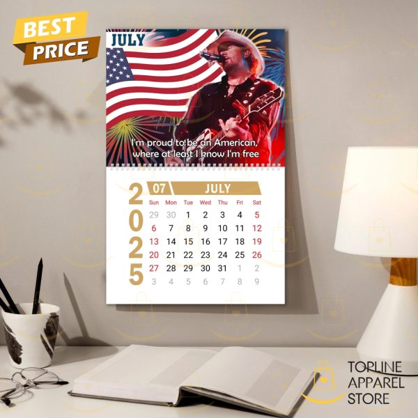 Toby Keith American Icon Happy New Year 2025 Calendar