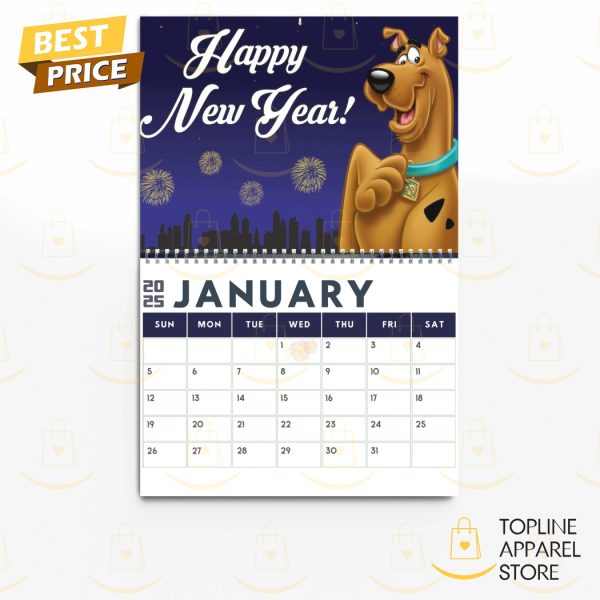 Scooby-Doo Happy New Year 2025 Calendar