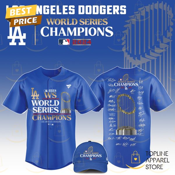 2024 World Series Champions Los Angeles Dodgers Players Signature Baseball Jersey