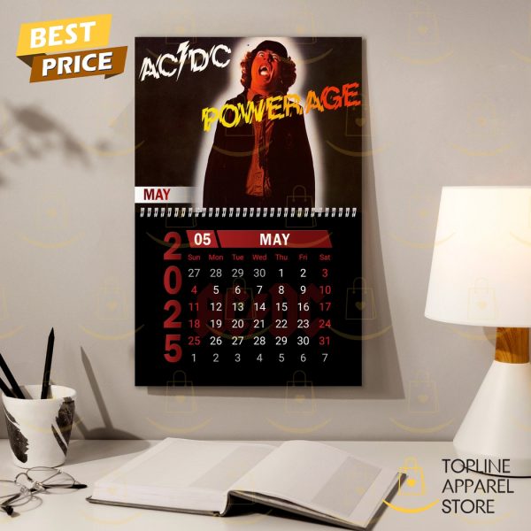 AC DC Happy New Year 2025 Calendar