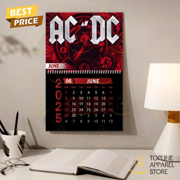 AC DC Happy New Year 2025 Calendar