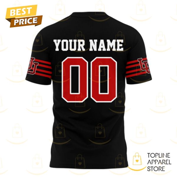 Personalized Utah Utes Football Team Logo 3D T-Shirt – Black