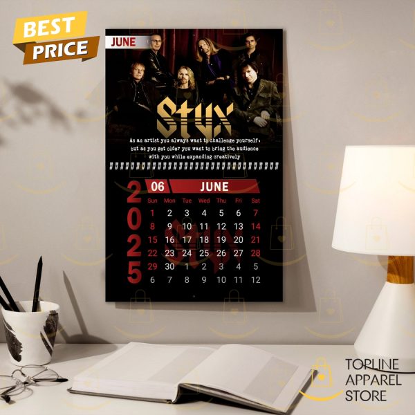 Styx Rock Band Happy New Year 2025 Calendar