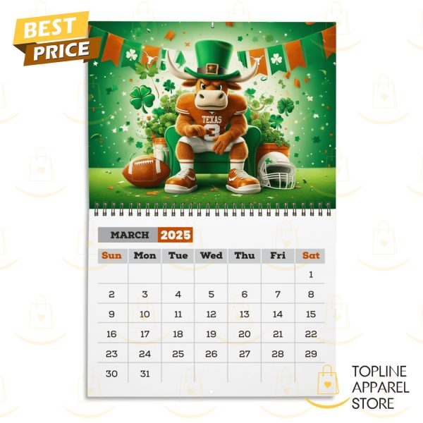 Texas Longhorns Hook Em Horns 2025 Calendar