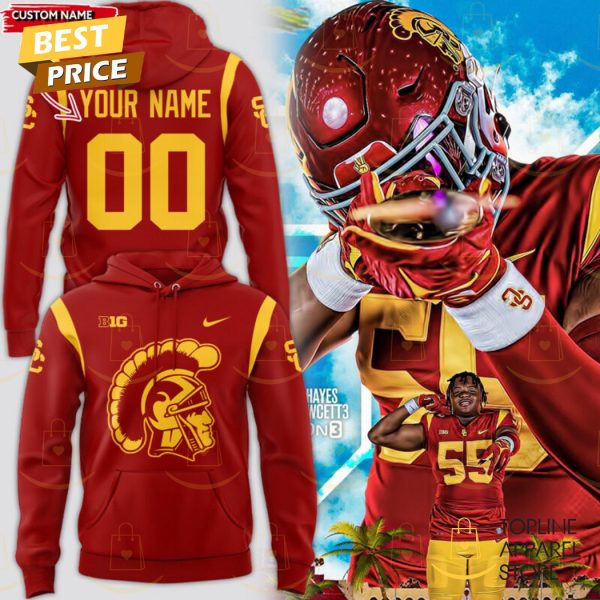 Personalized USC Trojans Football Design Hoodie – Red