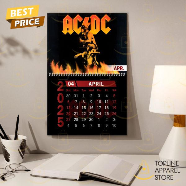 AC DC Happy New Year 2025 Calendar