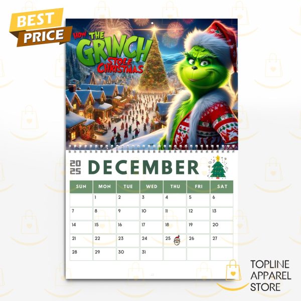 The Grinch Happy New Year 2025 Calendar