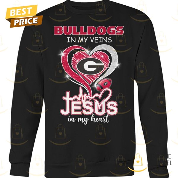 Georgia Bulldogs In My Veins Jesus In My Heart Unisex T-Shirt