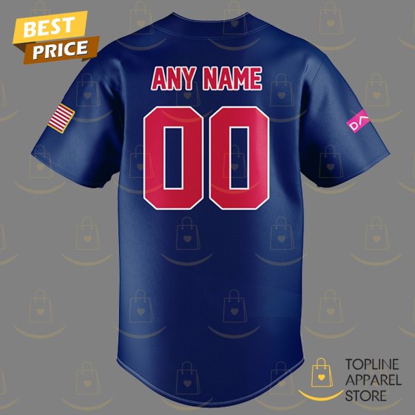 Personalized USA Baseball Logo Baseball Jersey – Blue